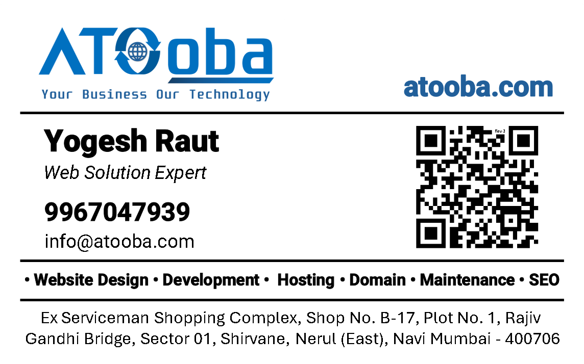 Digital visiting card design India